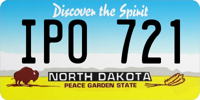 ND license plate IPO721