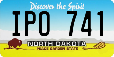 ND license plate IPO741