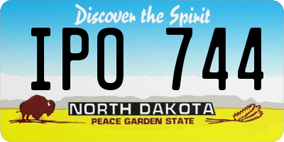 ND license plate IPO744