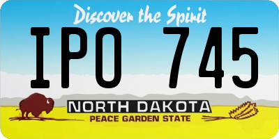 ND license plate IPO745