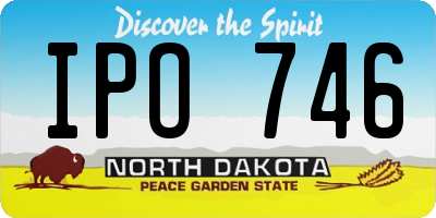ND license plate IPO746