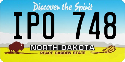 ND license plate IPO748