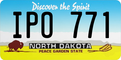 ND license plate IPO771