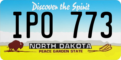 ND license plate IPO773