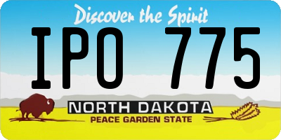 ND license plate IPO775