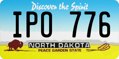 ND license plate IPO776