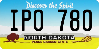 ND license plate IPO780