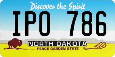 ND license plate IPO786