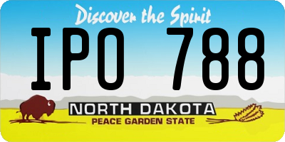 ND license plate IPO788
