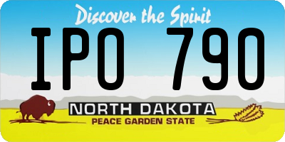 ND license plate IPO790