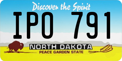ND license plate IPO791