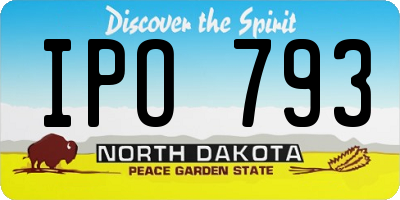 ND license plate IPO793