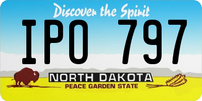ND license plate IPO797