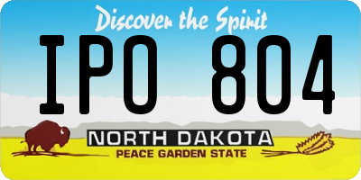 ND license plate IPO804