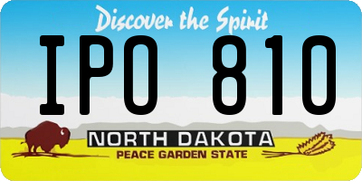 ND license plate IPO810