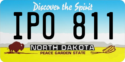 ND license plate IPO811