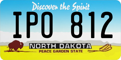 ND license plate IPO812