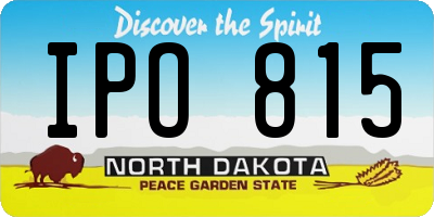 ND license plate IPO815