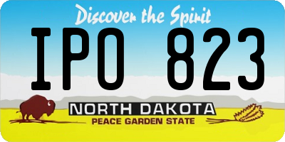 ND license plate IPO823
