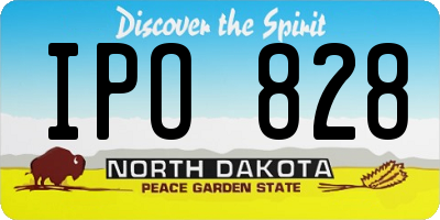 ND license plate IPO828