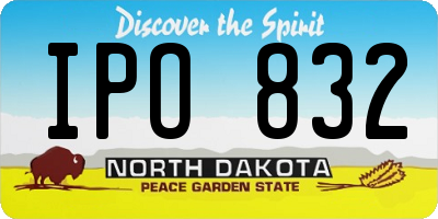 ND license plate IPO832