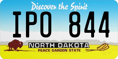 ND license plate IPO844