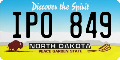 ND license plate IPO849