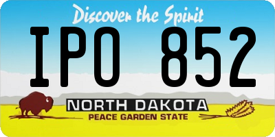 ND license plate IPO852