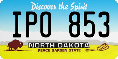 ND license plate IPO853