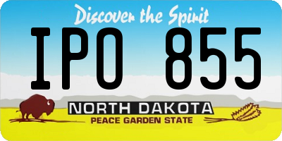 ND license plate IPO855