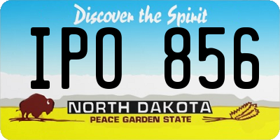 ND license plate IPO856