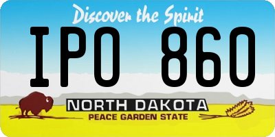 ND license plate IPO860