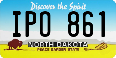 ND license plate IPO861