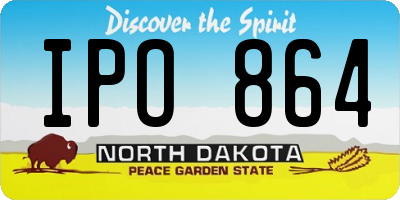 ND license plate IPO864