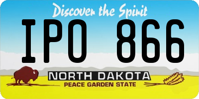 ND license plate IPO866