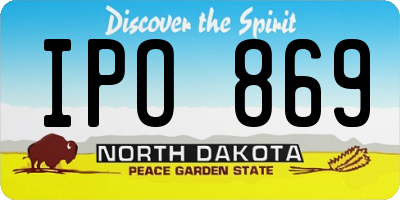 ND license plate IPO869