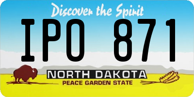 ND license plate IPO871