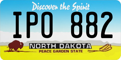 ND license plate IPO882