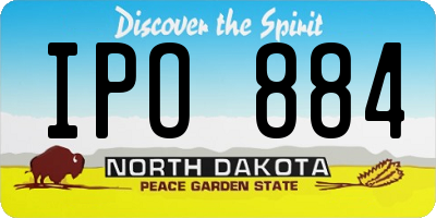 ND license plate IPO884