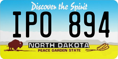 ND license plate IPO894