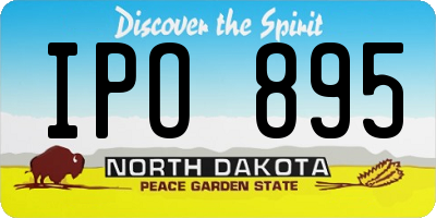 ND license plate IPO895