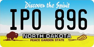 ND license plate IPO896