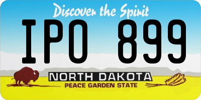 ND license plate IPO899