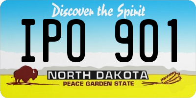 ND license plate IPO901