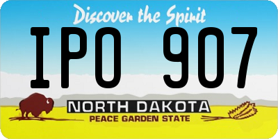 ND license plate IPO907