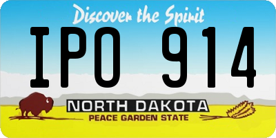 ND license plate IPO914