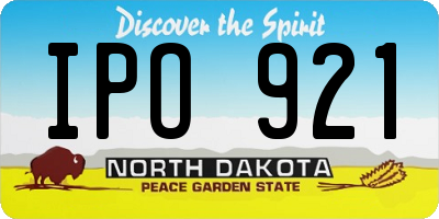 ND license plate IPO921