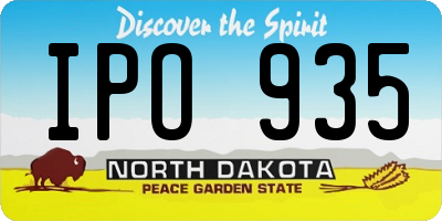 ND license plate IPO935