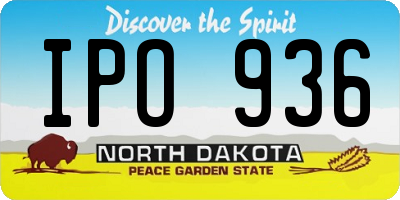 ND license plate IPO936