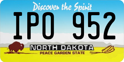 ND license plate IPO952